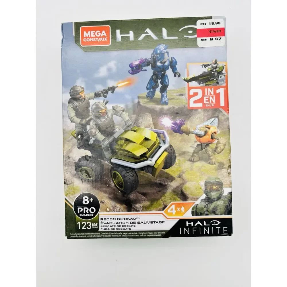 New. Halo Infinite MegaConstrux Recon Getaway Set Figures & Weapons 2in1 Sealed